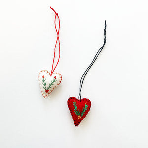 Embroidered Ornament - Heart