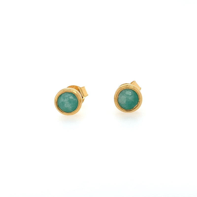 Emerald Dot Studs
