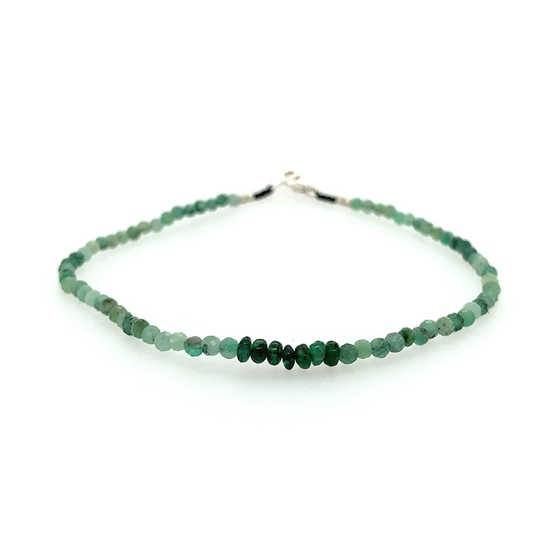 Green Jade Beaded Bracelet - Rondel
