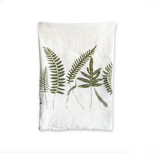 Evergreen Ferns Tea Towel