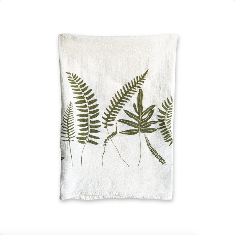 Evergreen Ferns Tea Towel