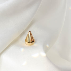 Tiny Brass Incense Holder - Tall Cone