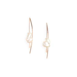 Arch Earring with Freshwater Pearl