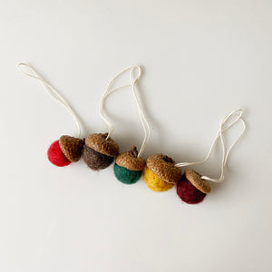 Felted Acorn Ornaments