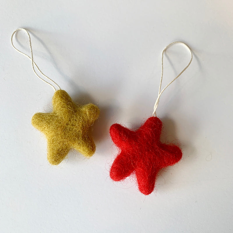 Felted Star Ornament