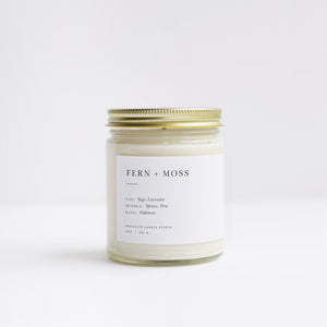 Fern + Moss Glass Candle - KESTREL