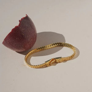 Brass Herringbone Bracelet
