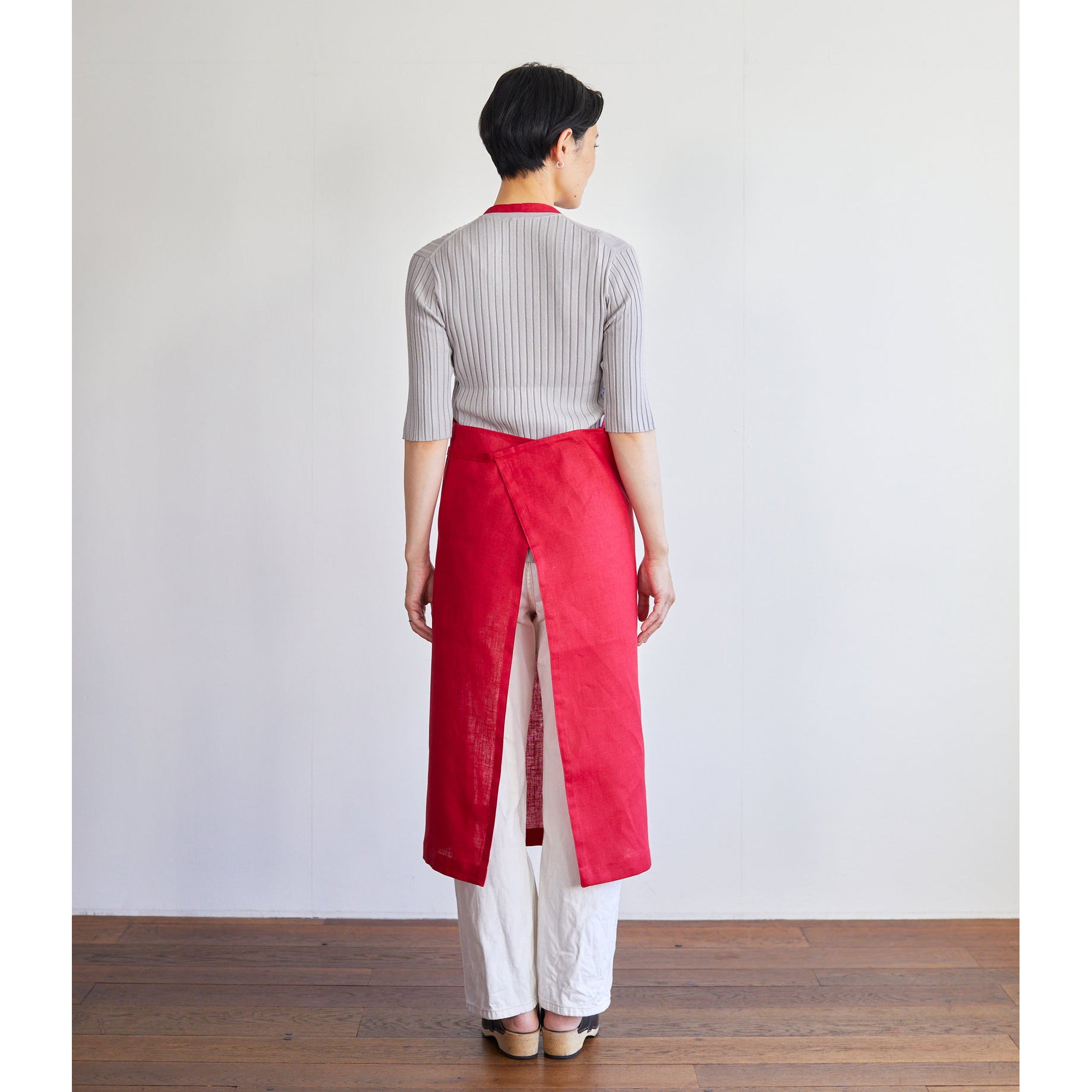Linen Daily Apron (Poppy Red)