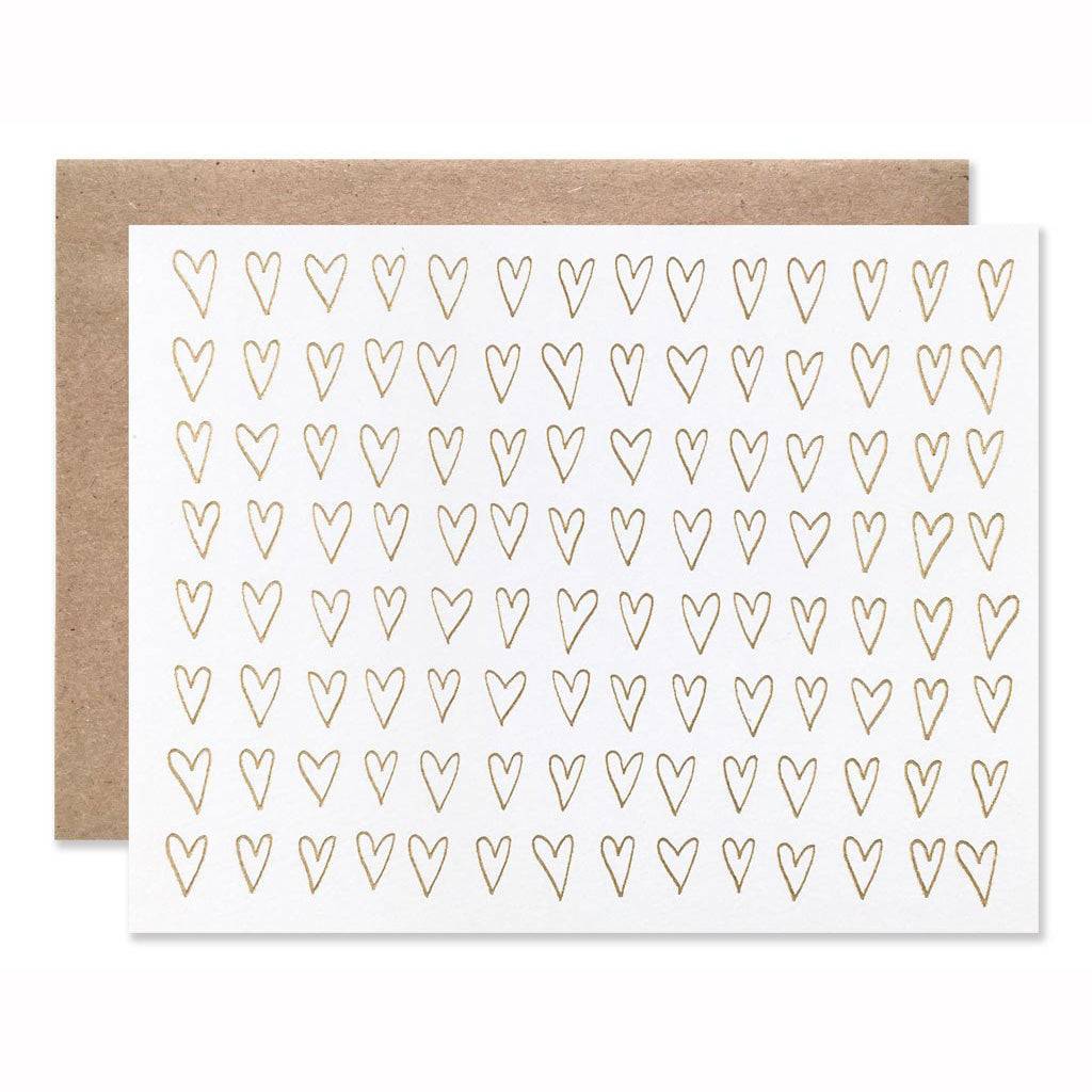 Foil Hearts Card