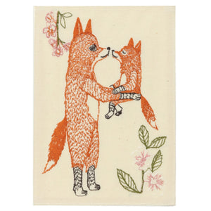 Fox Mama Embroidered Card - KESTREL