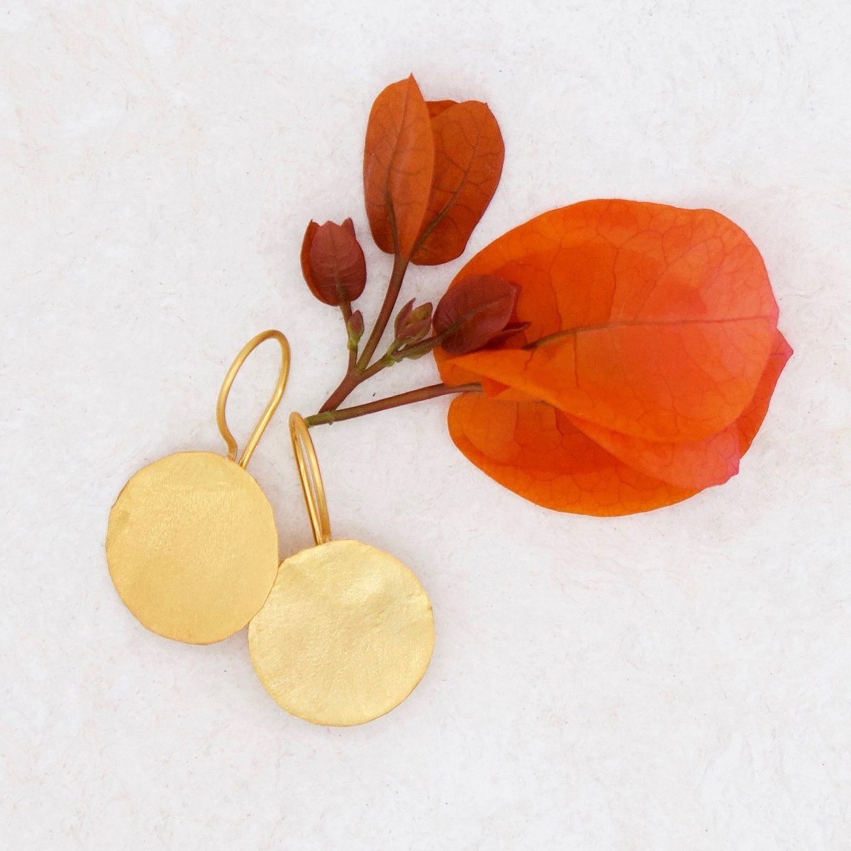 Golden Coin Dangle Earrings