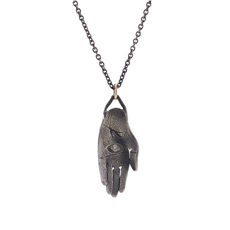Hamsa - Diamond Eye Hand Necklace