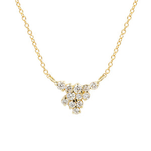 14k Helen Diamond Cluster Necklace