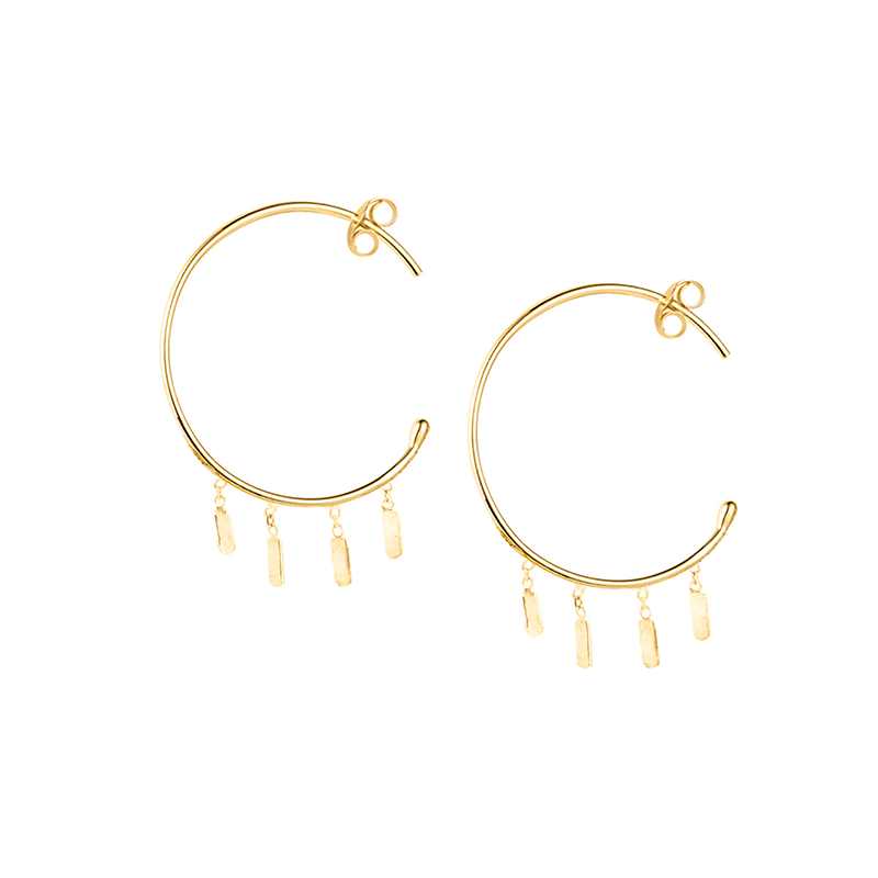 18k Enchanting Hoop Earrings