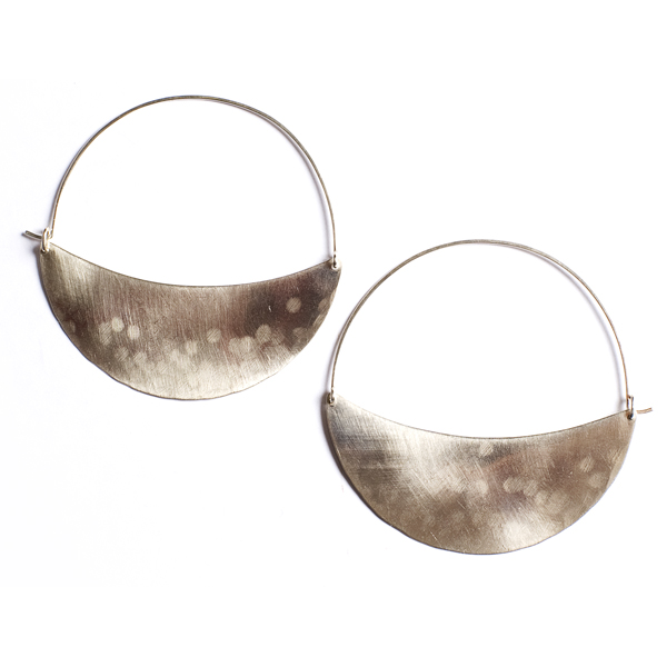 Brass Crescent Hoops