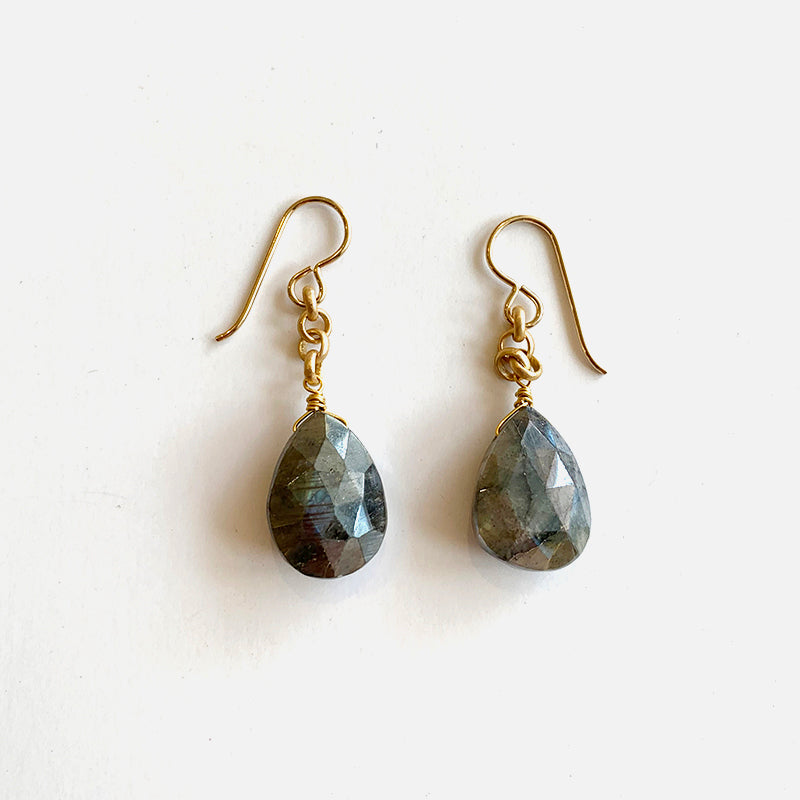 Ink Grade Labradorite Earrings