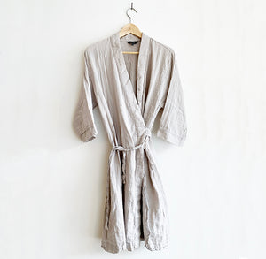 Cotton Kimono Robe - Beige