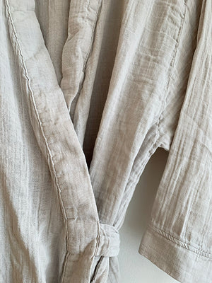 Cotton Kimono Robe - Beige