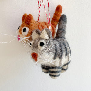 Felt Tabby Cat Ornament