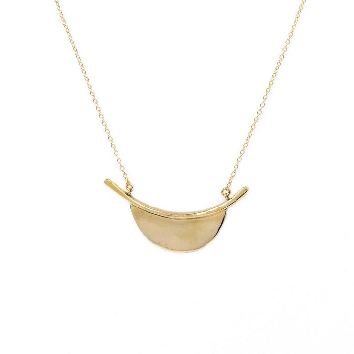 Kyoto Crescent Necklace - Brass - KESTREL
