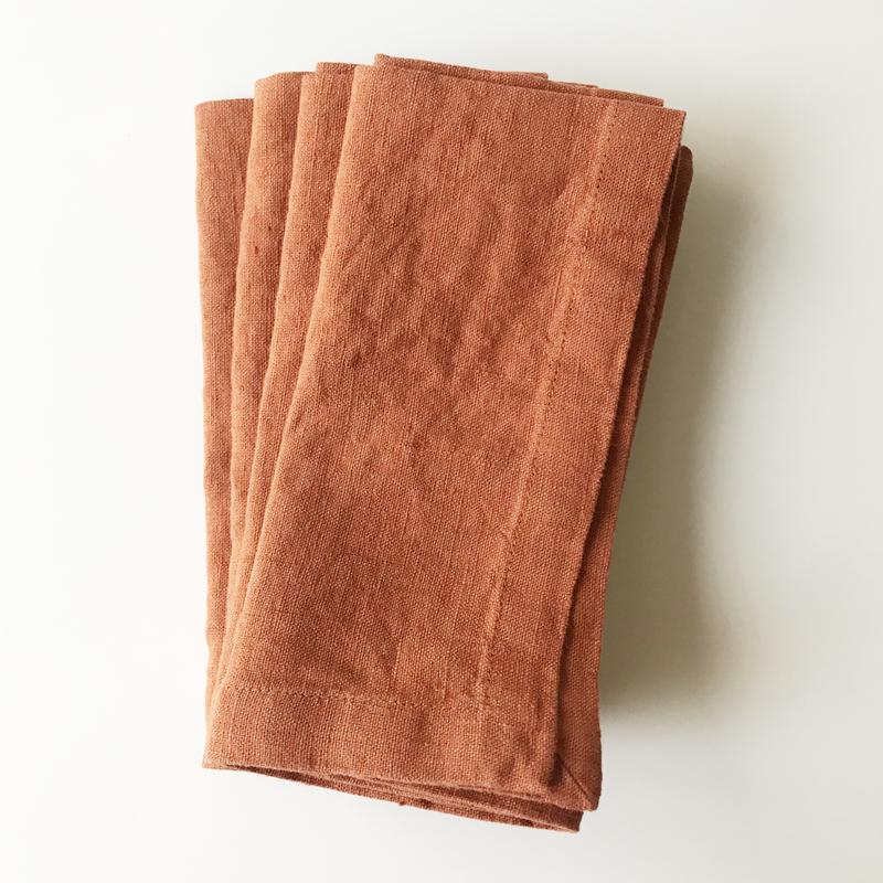 Linen Napkins - Set/2 - Baked Clay