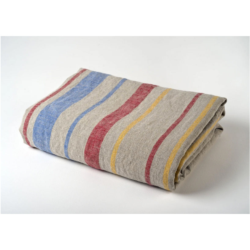 Striped Linen Picnic Blanket