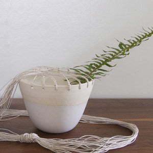 Little White Hanging Planter - KESTREL