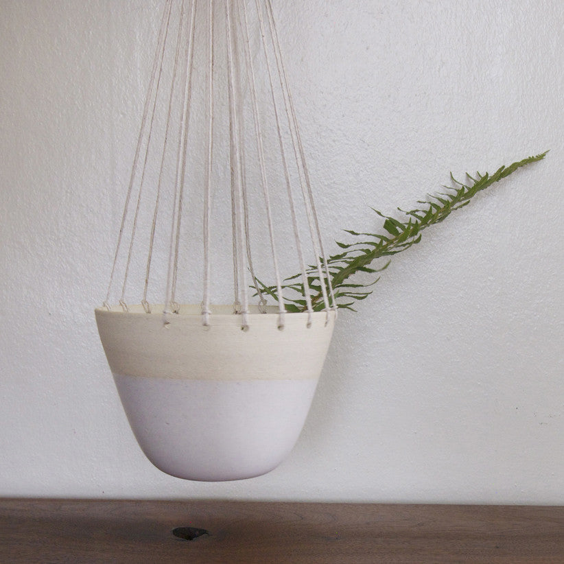 Little White Hanging Planter - KESTREL