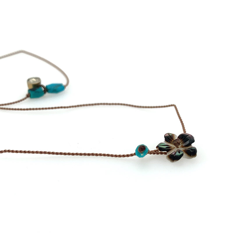 Looking Glass Diamond + Turquoise Necklace