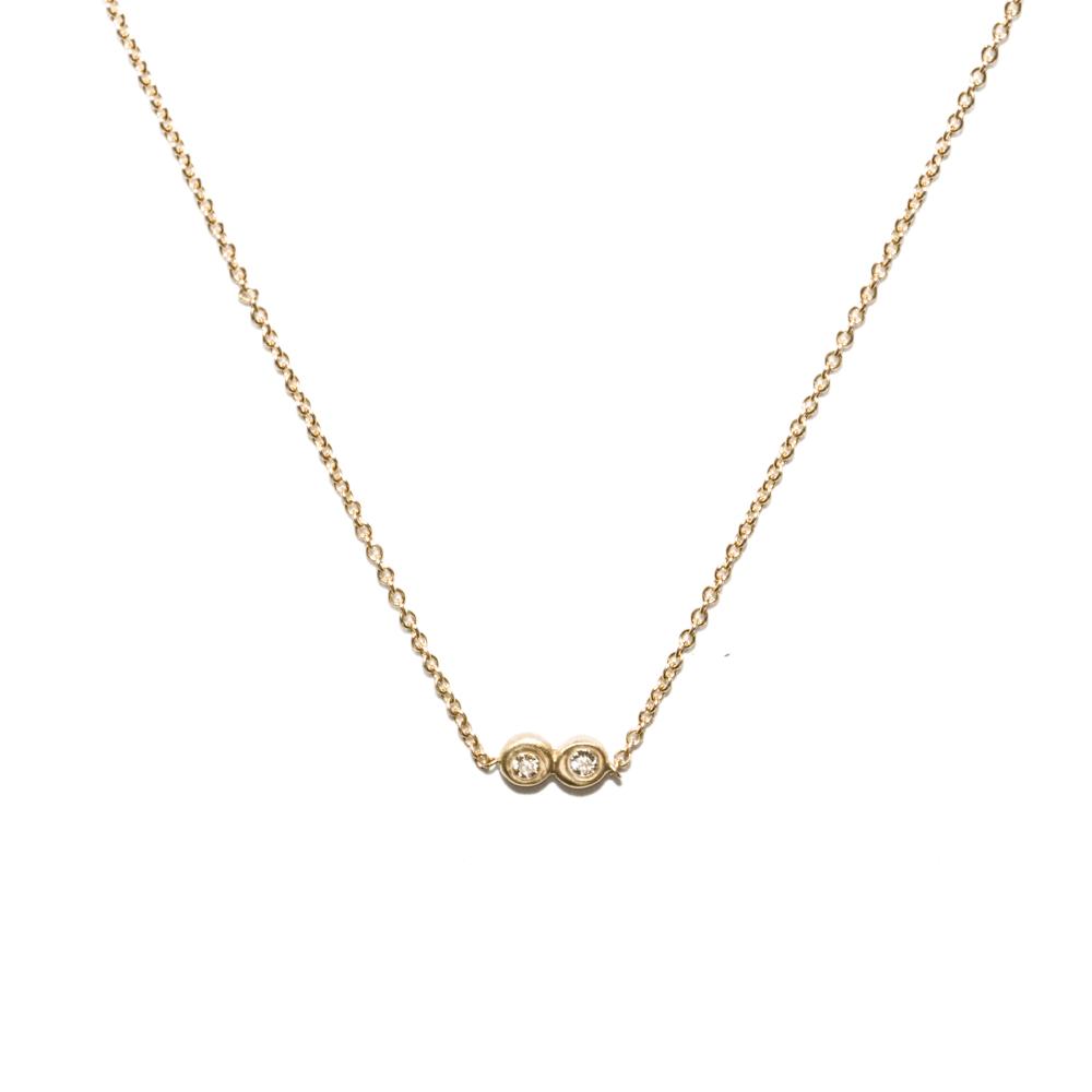 Lovebirds Double Diamond Necklace