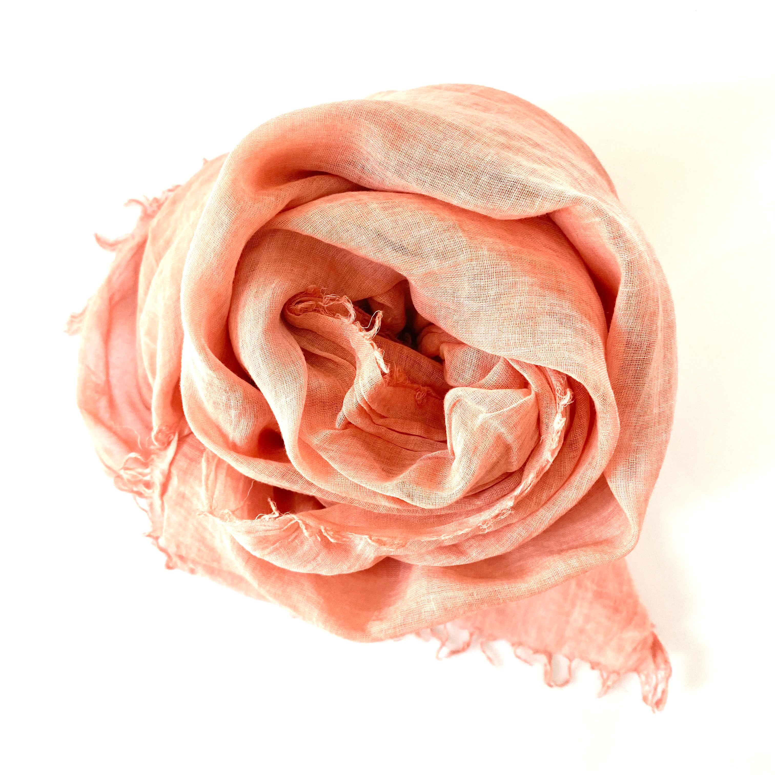 100% Cotton Scarf Salmon