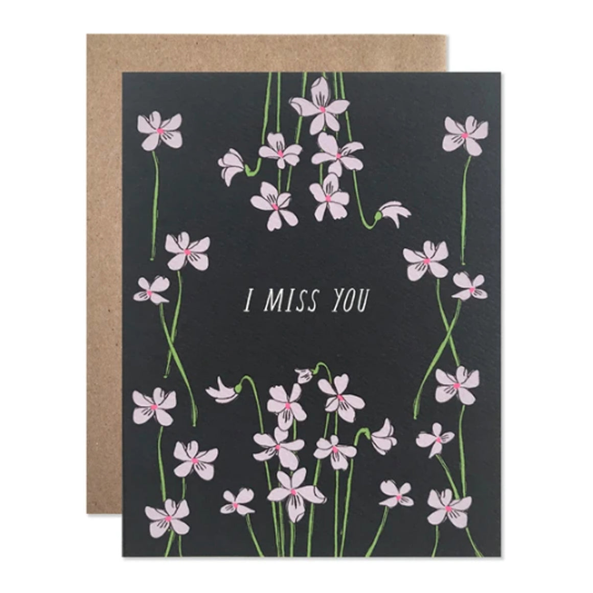 Miss You Violets Card - KESTREL