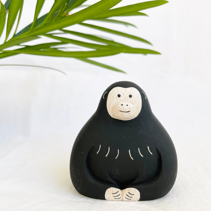 Tiny Wooden Orangutan Monkey