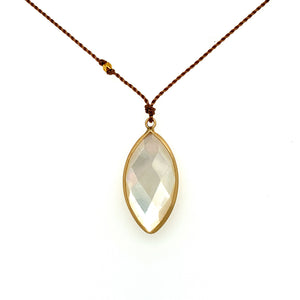 Mother Of Pearl Bezel Necklace