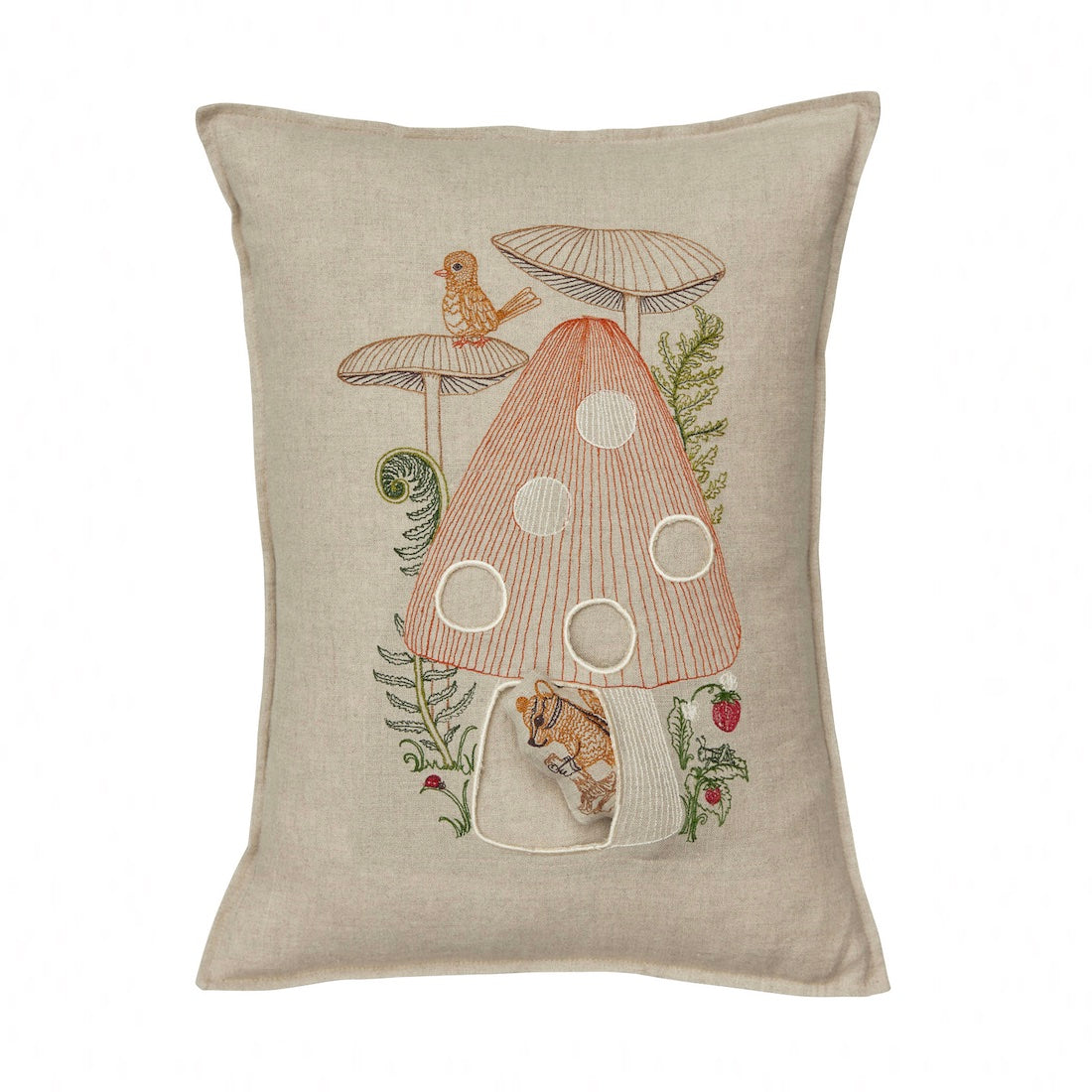 Mushroom House Pocket Pillow