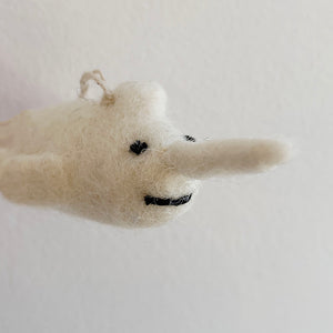 Felt Narwhal Ornament