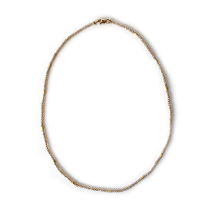 16.5" Seed Bead Necklace - Lavender Zircon