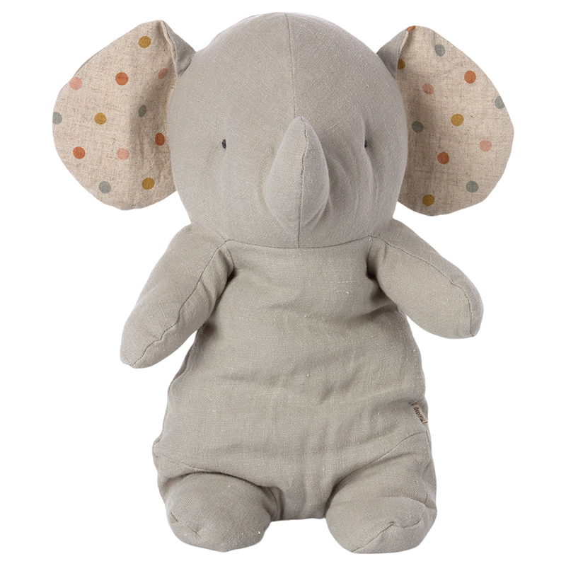 Medium Stuffed Elephant - Grey