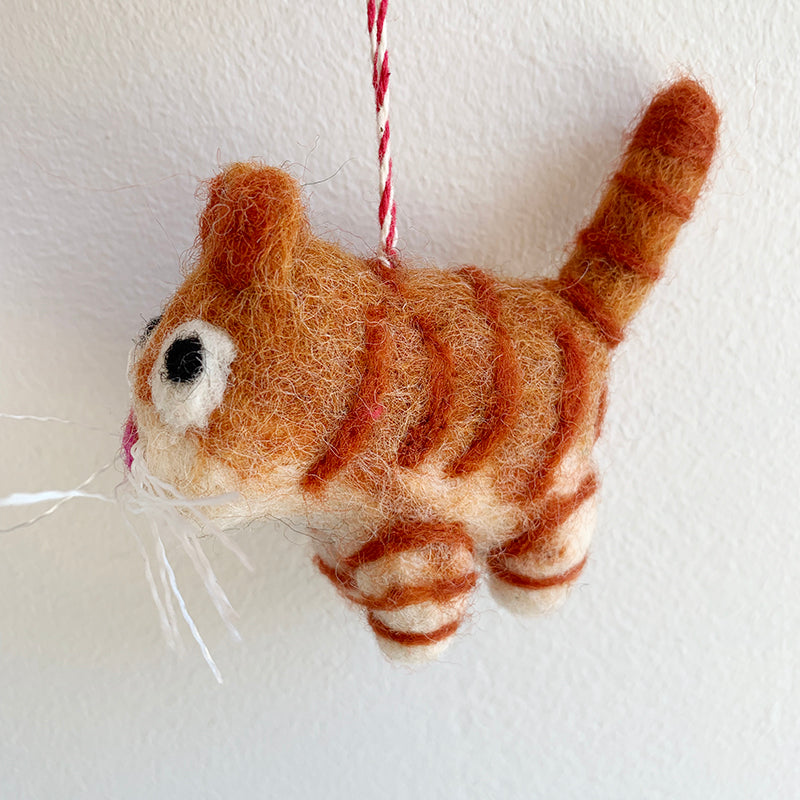 Felt Tabby Cat Ornament
