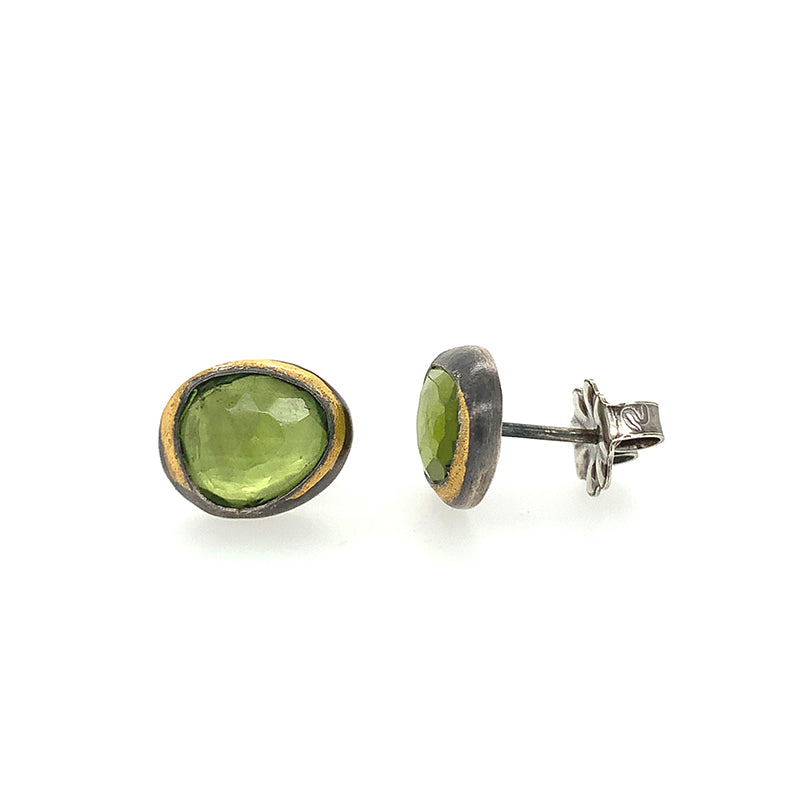 Peridot Fold Studs