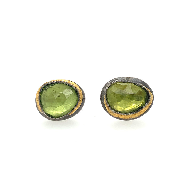 Peridot Fold Studs