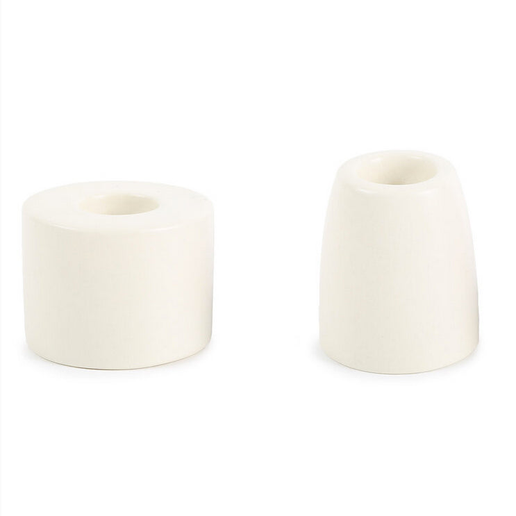 Petite Ceramic Taper Holder (White)
