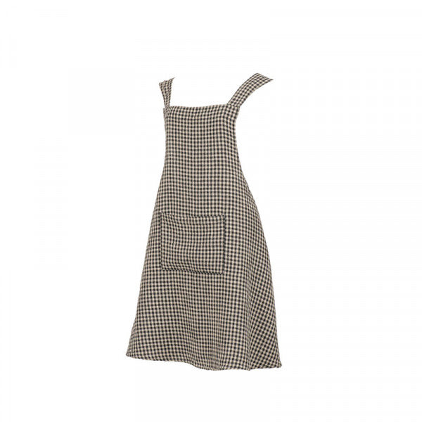 Haomy Pinafore Apron  Black Check