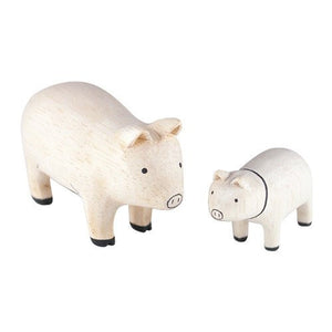 Tiny Wooden Piggy Family - KESTREL
