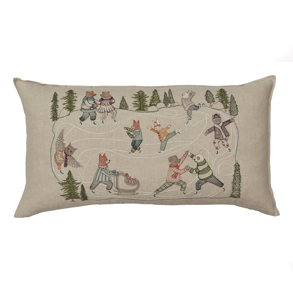 Ice Skaters Pillow