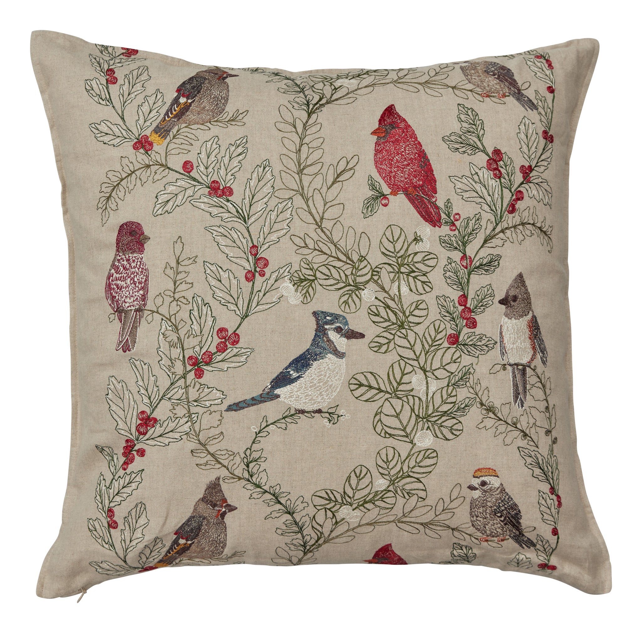 Winter Birds Pillow