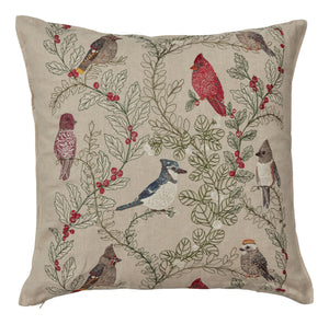 Winter Birds Pillow