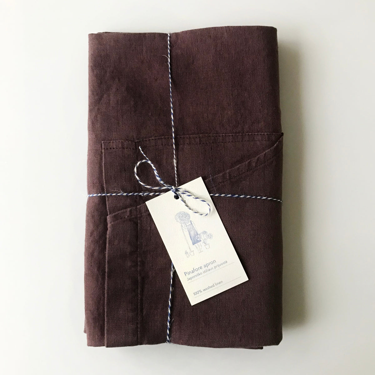 Linen Tales Pinafore Apron - Mauve