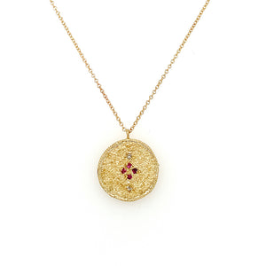14k  Pink Lotus Necklace