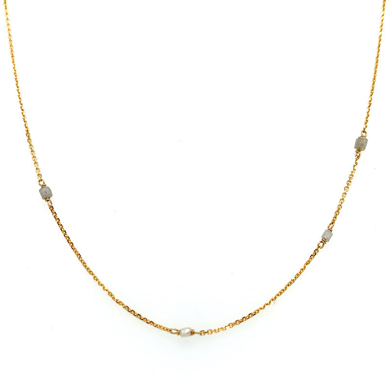 Random Slinky Grey Diamond Necklace